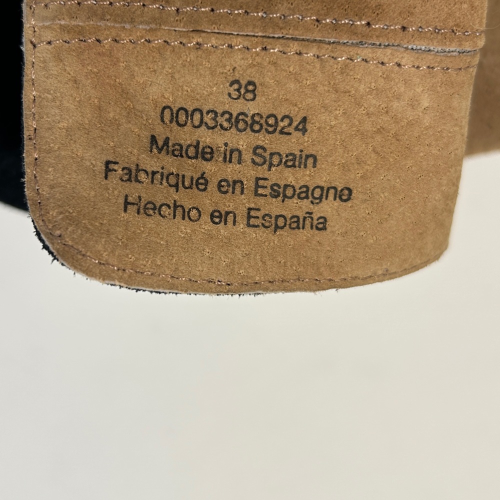 EUC Free People Cedar Clog Black Suede Platform Ankle Strap Bootie Sandal - Picture 8 of 9